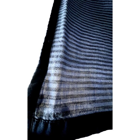 NAUTICA Shower Curtain 100% Cotton Patchwork Navy Blue Denim White 70" x 70" - Picture 5 of 12